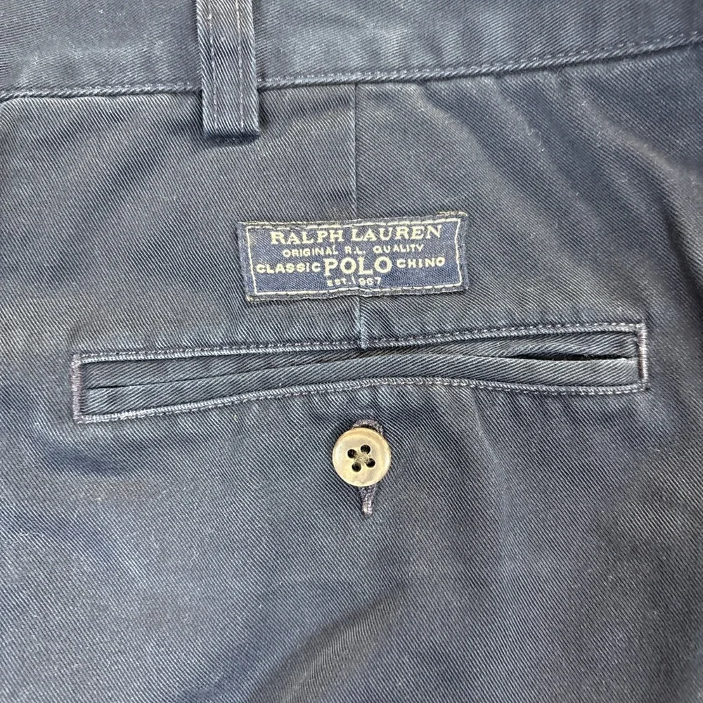 Polo By Ralph Lauren Mens Blue Andrew Pleated Chino Pants 42X30